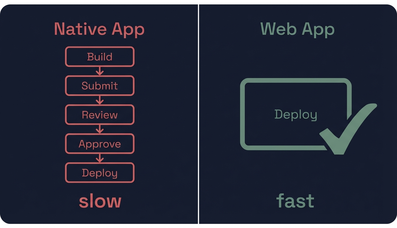 Native App vs Web App Deployment Comparison